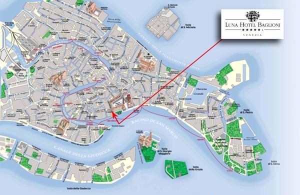 Venice Map - Luna Hotel Baglioni